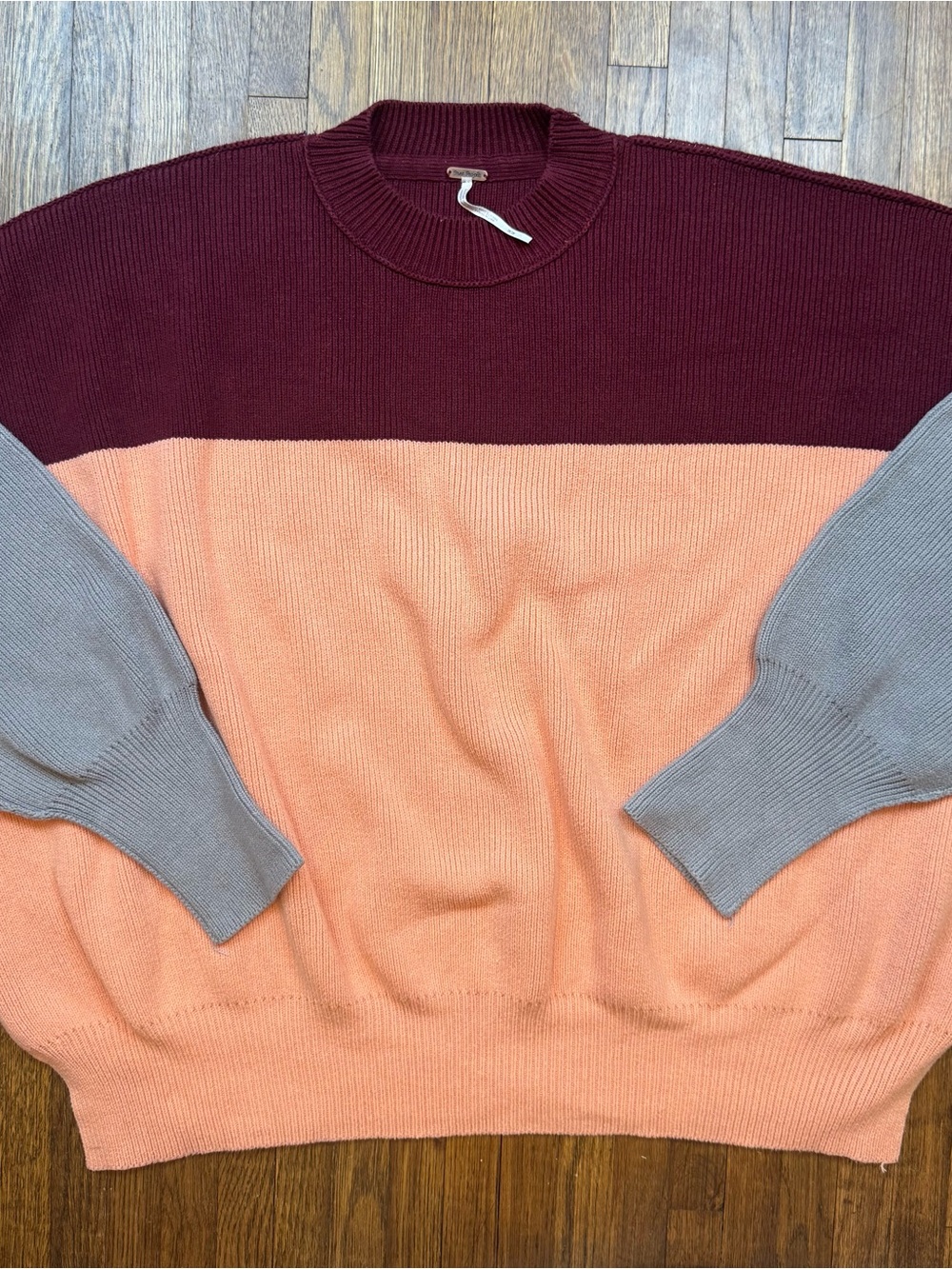 Free People Easy Street Colorblock Crew sweater Medium